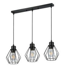 Oprawa wisząca E27 Otto x3 50cm czarna