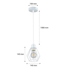 Oprawa wisząca E27 Otto x1 biała