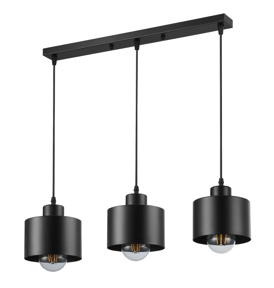 Oprawa wisząca E27 Elza x3 50cm czarna | LVT