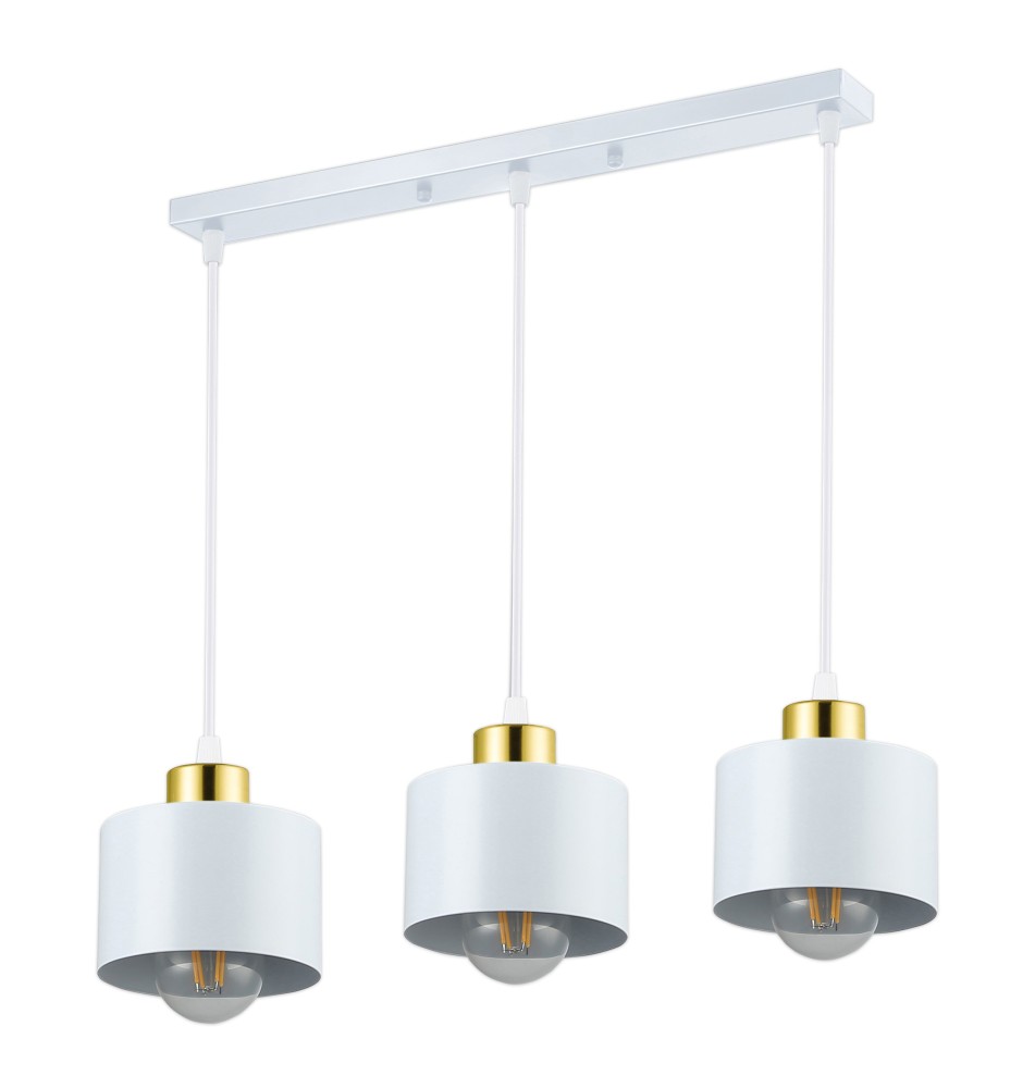 Oprawa wisząca E27 Elza x3 50cm biały + złoty | LVT