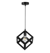 Oprawa wisząca E27 Cube x1 czarny | LVT