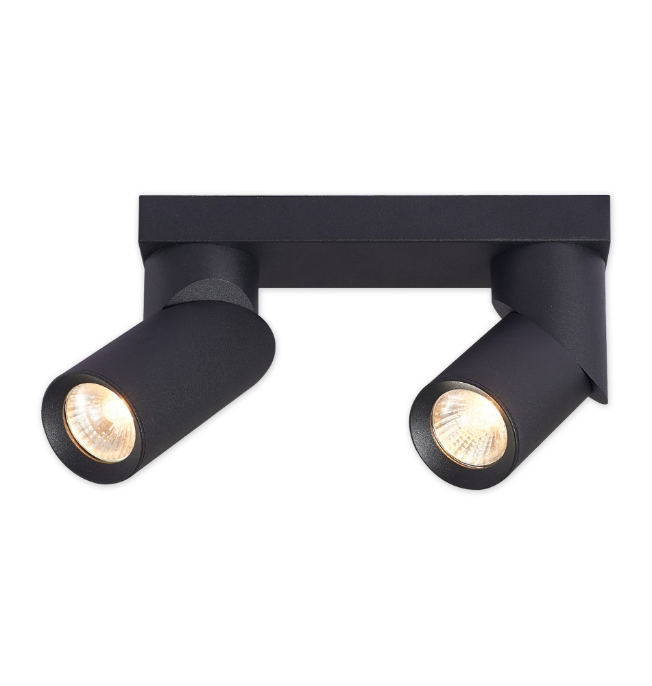 Kinkiet GU10 LED Rita ruchomy x2 czarny