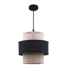 Oprawa wisząca E27 Besin x1 20 cm czarna