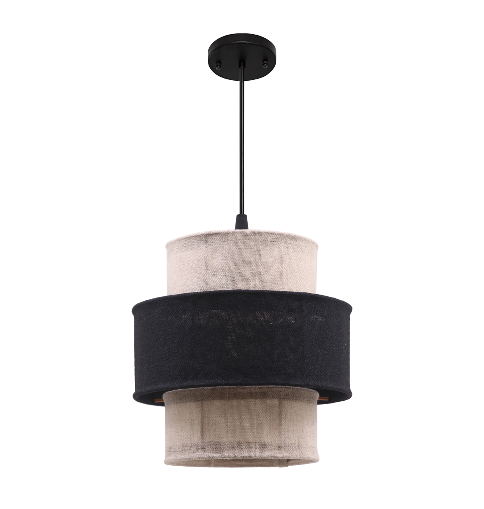 Oprawa wisząca E27 Besin x1 20 cm czarna