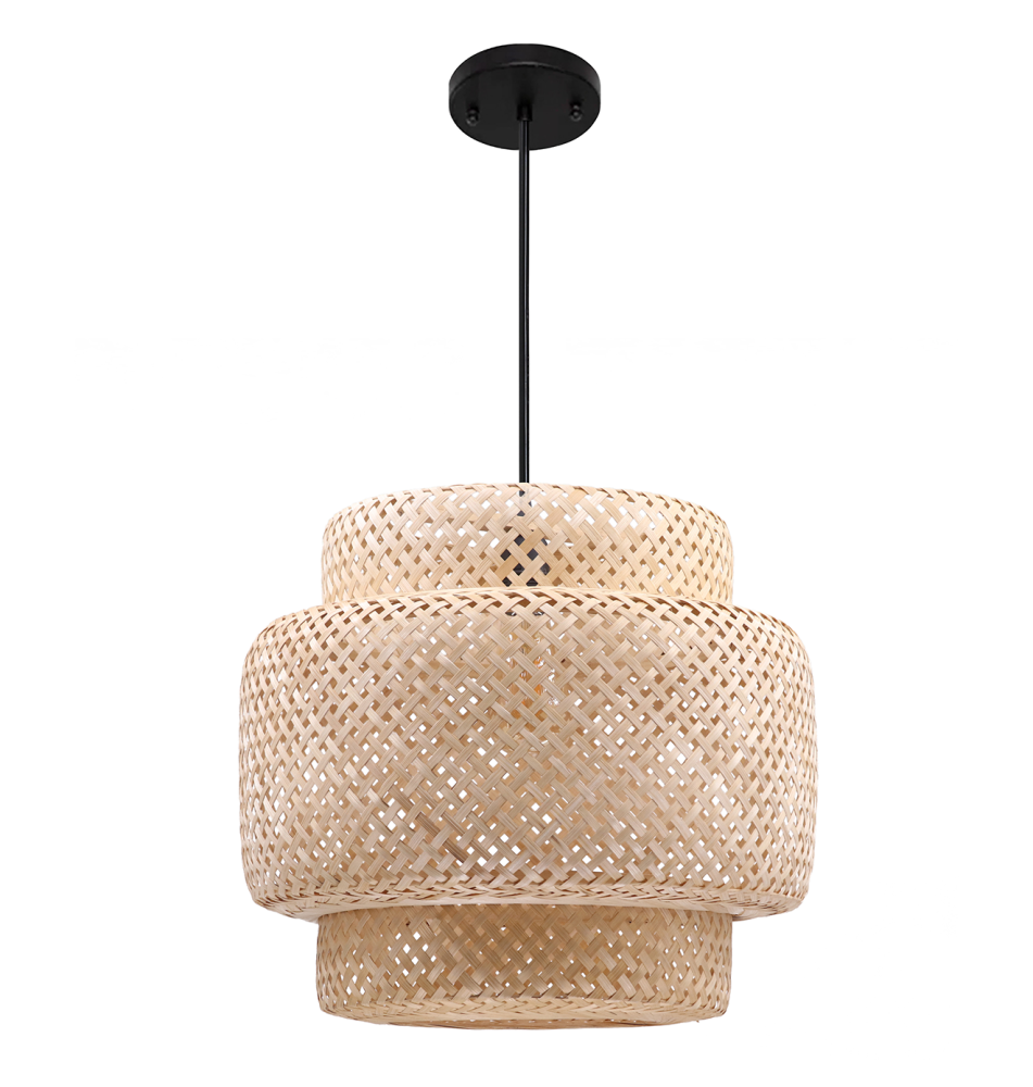 Oprawa wisząca E27 Poli x1 40 cm drewno