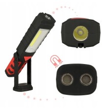Latarka LED 3w1 3W COB + 1W LED akumulator