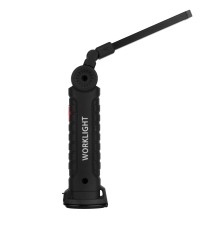 Latarka LED 3W COB + 1W LED akumulator