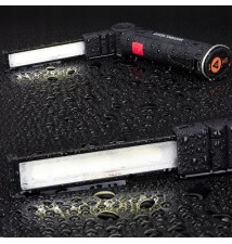 Latarka LED 3W COB + 1W LED akumulator