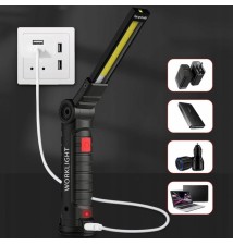 Latarka LED 3W COB + 1W LED akumulator