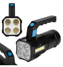 Latarka LED 2W LED + 3W COB akumulator