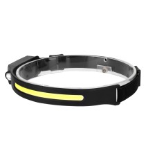 Latarka LED czołowa 3W COB + 1W LED sensor akumulator