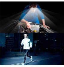 Latarka LED czołowa 3W COB + 1W LED sensor akumulator