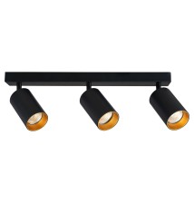 Kinkiet GU10 LED Eris Gold ruchomy x3 czarny | LVT