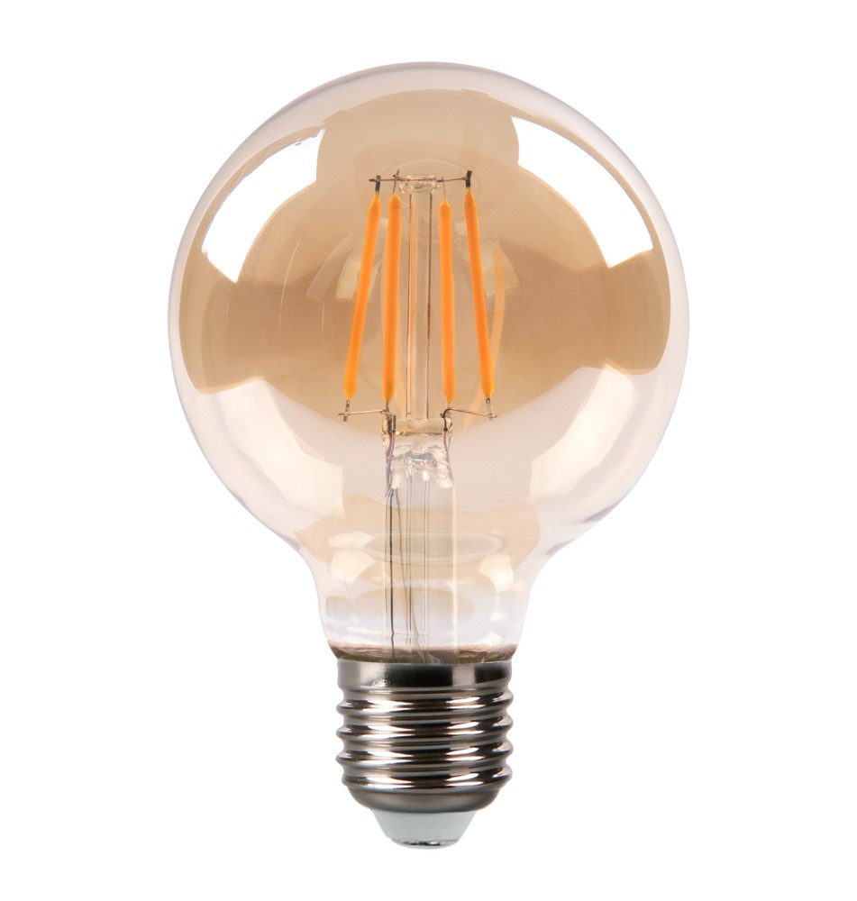 Żarówka LED E27 Filament 3-Dimm G80 2700K 6W Amber | LVT