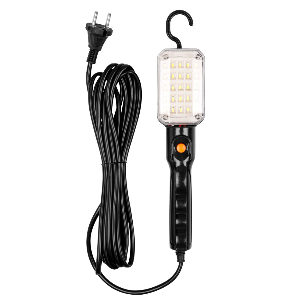 Lampa LED warsztatowa 230V 12W na kablu 5m
