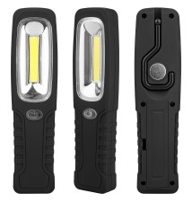 Lampa LED warsztatowa 3W 4xAAA magnes hak