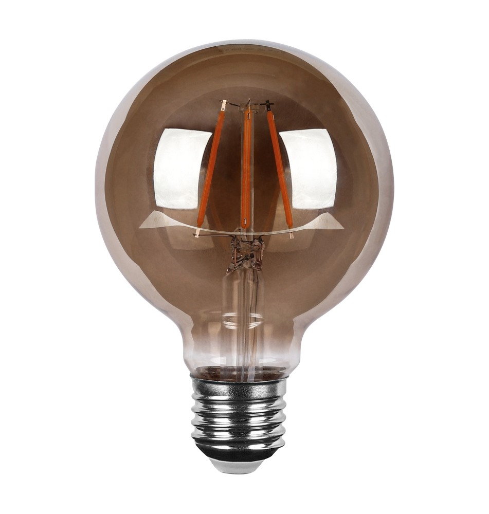 Żarówka LED E27 Filament G80 2200K 6W dymiona | LVT
