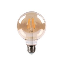E27 Filament 3-Dimm G125 LED Bulb, 2700K, 6W, Amber | LVT