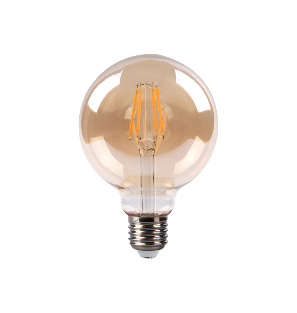 Żarówka LED E27 Filament 3-Dimm G125 2700K 6W Amber