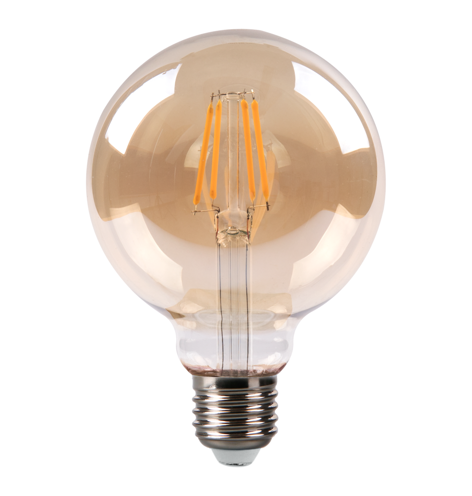 Żarówka LED E27 Filament 3-Dimm G95 2700K 6W Amber