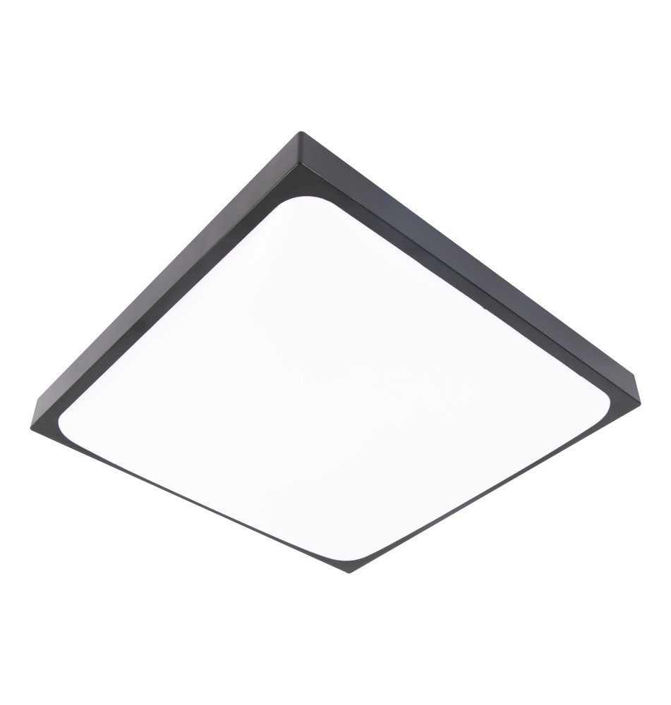 Plafon LED Luvo 18W kwadrat 4000K czarny | LVT