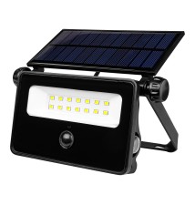Naświetlacz LED SMD Solarny Polos 10W 4500K Czarny | LVT
