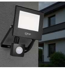 Naświetlacz LED SMD Tiga 30W 4500K Czarny PIR | LVT