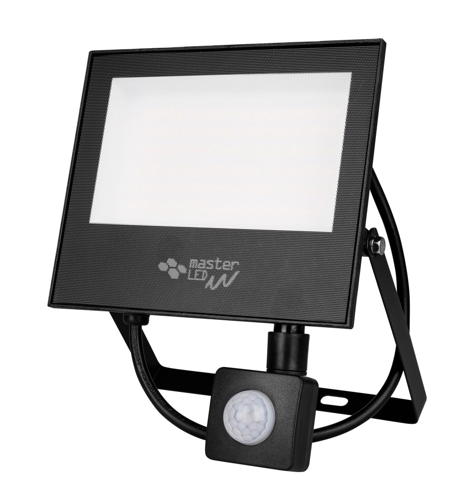 Naświetlacz LED SMD Tiga 50W 4500K Czarny PIR