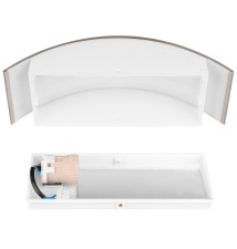 Oprawa architektoniczna Doris E27 srebrna