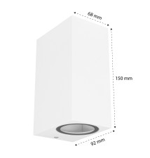 Oprawa architektoniczna Lida GU10 biała Duo | LVT