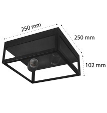 Oprawa architektoniczna Lidio E27 sufitowa czarna
