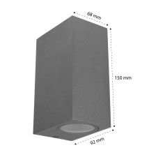 Lida GU10 Gray Duo Architectural Light Fixture | LVT