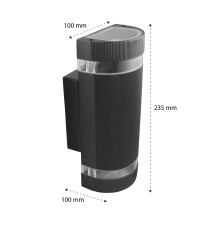 Oprawa architektoniczna Hana GU10 okrągła czarna