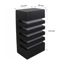 Oprawa architektoniczna Koga E27 czarna
