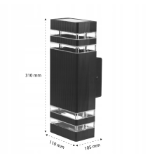 Oprawa architektoniczna Inez GU10 czarna Duo