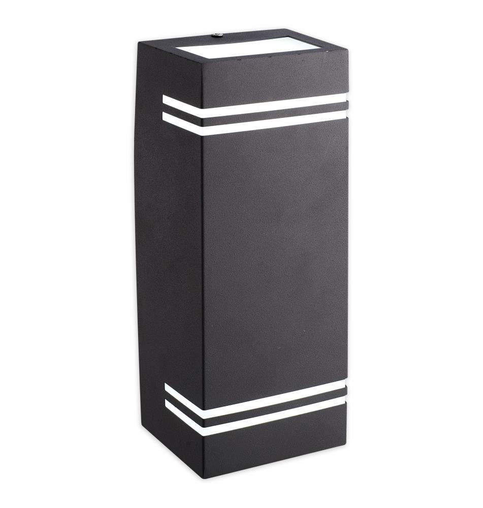 Oprawa architektoniczna Nela GU10 czarna kwadratowa Duo