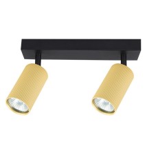 Kinkiet GU10 LED Lucerno ruchomy x2 czarny + złoty | LVT