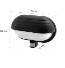 Oprawa architektoniczna Froda E27 czarna PIR