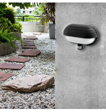 Oprawa architektoniczna Froda E27 czarna PIR