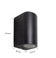 Oprawa architektoniczna Luna GU10 czarna Duo