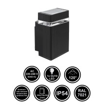 Oprawa architektoniczna Hana GU10 pojedyncza czarna