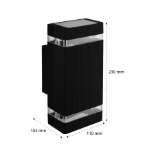 Oprawa architektoniczna Hana GU10 kwadrat czarna