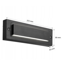 Oprawa architektoniczna Tino LED 6W czarna | LVT