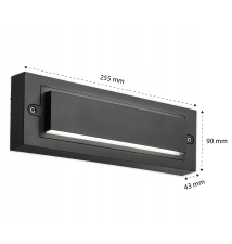 Oprawa architektoniczna Tino LED 6W czarna