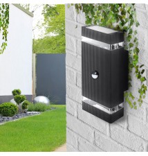 Oprawa architektoniczna Hana GU10 IP65 czarna PIR