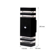 Inez GU10 IP65 Black PIR Architectural Light Fixture | LVT