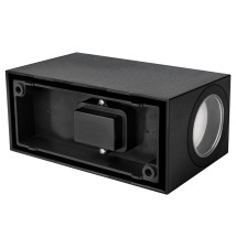 Lida PC LED GU10 Duo Black Architectural Light Fixture | LVT