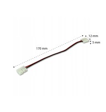 8mm Snap-On LED Strip Connector with Cable (2-Pack) | LVT