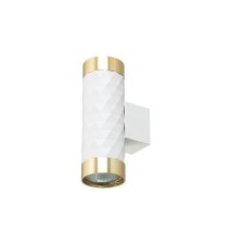 Kinkiet GU10 LED Glamour DUO okrągły biały + złoty | LVT