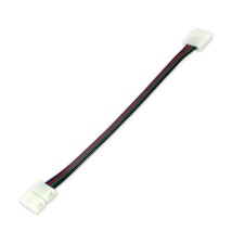Złączka do taśmy LED 10mm zatrzask RGB z kablem x2 | LVT